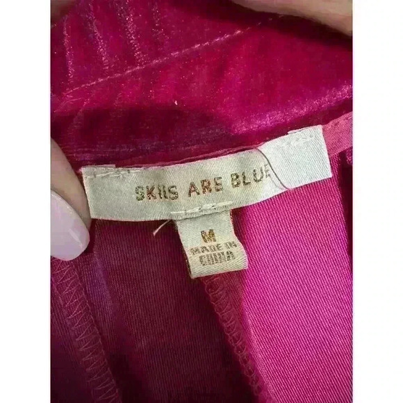 Skiis Are Blue Velvet Pants Sz Medium - Picture 3 of 6